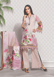 2265-ROSY-BROWN DIGITAL PRINTED LAWN UNSTITCHED