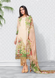 2268-DARK-VANILLA DIGITAL PRINTED LAWN UNSTITCHED