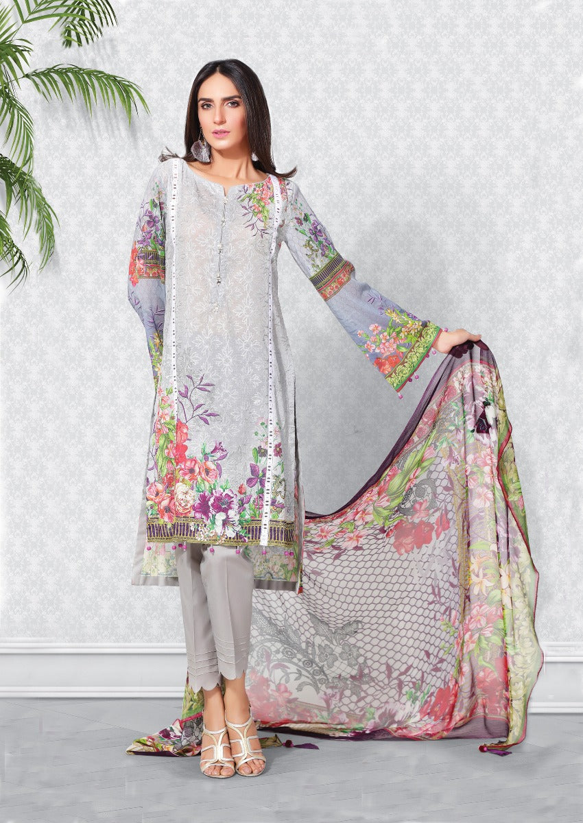 2269-MORNING-BLUE DIGITAL PRINTED LAWN UNSTITCHED