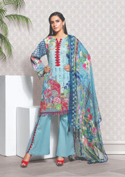 2274-STEEL-TEAL DIGITAL PRINTED LAWN UNSTITCHED