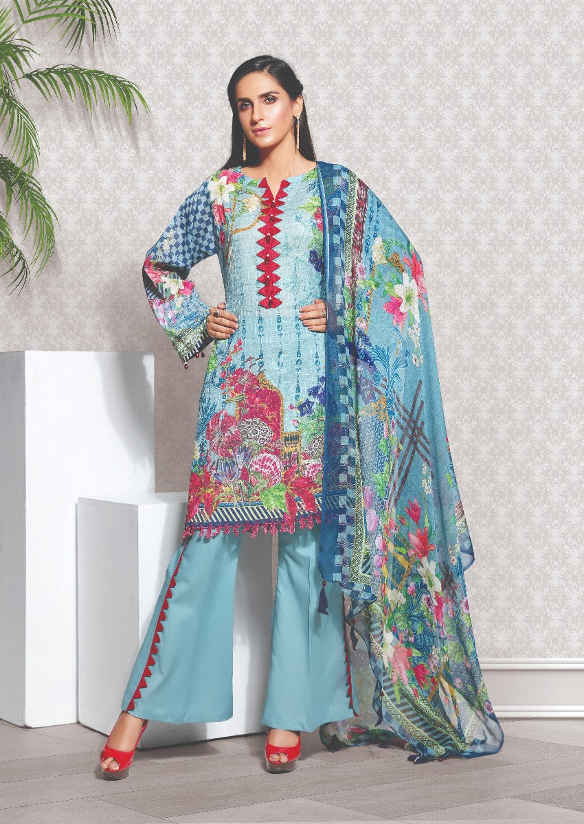 2274-STEEL-TEAL DIGITAL PRINTED LAWN UNSTITCHED