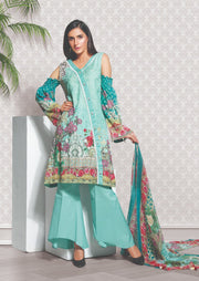 2275-GREEN-SHEEN DIGITAL PRINTED LAWN UNSTITCHED