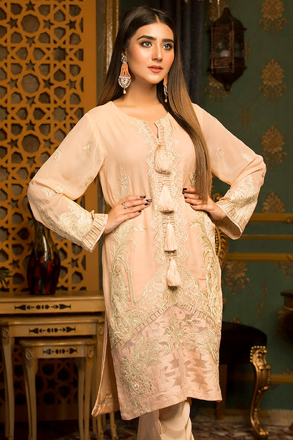 2278-PETAL EMBROIDERED CHIFFON STITCHED