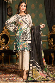 2285-VIVID-SAFARI EMBROIDERED CHIFFON STITCHED
