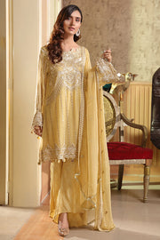 2294-GOLDEN-DUST EMBROIDERED BEMBERG CHIFFON UNSTITCHED