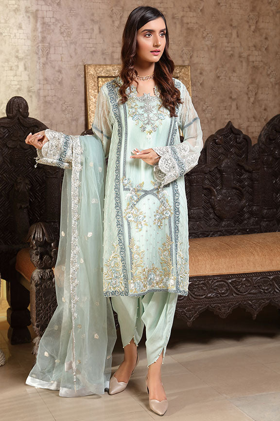 2296-POWDER-GRACE EMBROIDERED BEMBERG CHIFFON UNSTITCHED