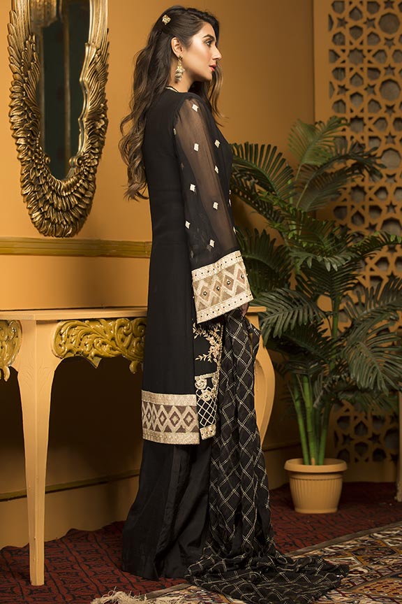 2297-ENCHANTEUR EMBROIDERED CHIFFON STITCHED