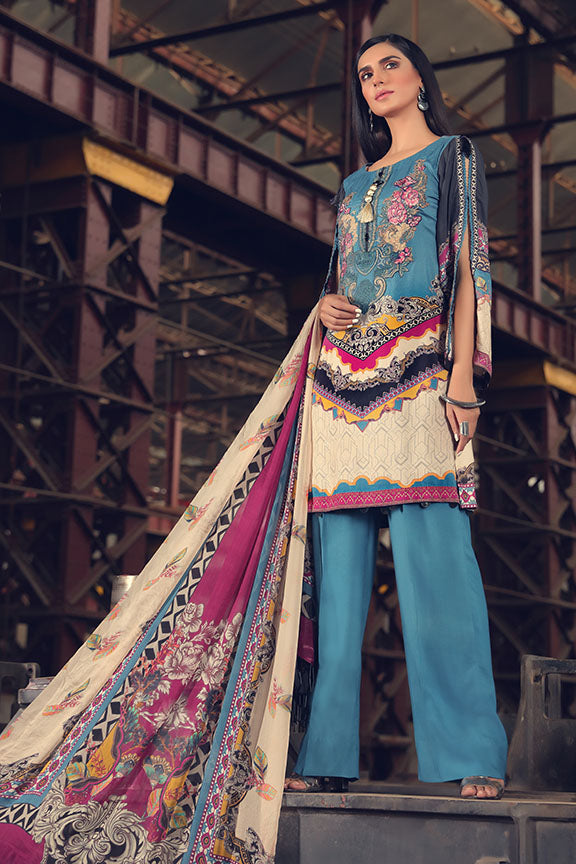 2385-FOLK-FANTASY DIGITAL PRINTED LINEN UNSTITCHED